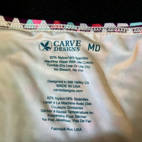 (like new) Carve Design Women's Bikini Swimsuit Bottom, triangles multicolor, M - Picture 3 of 3